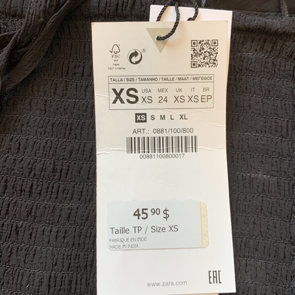 Black Zara crop top - Picture 3 of 3